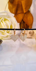 ARETES CORAZÓN BRILLANTES