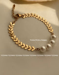 PULSERA PERLAS Y ESPIGAS