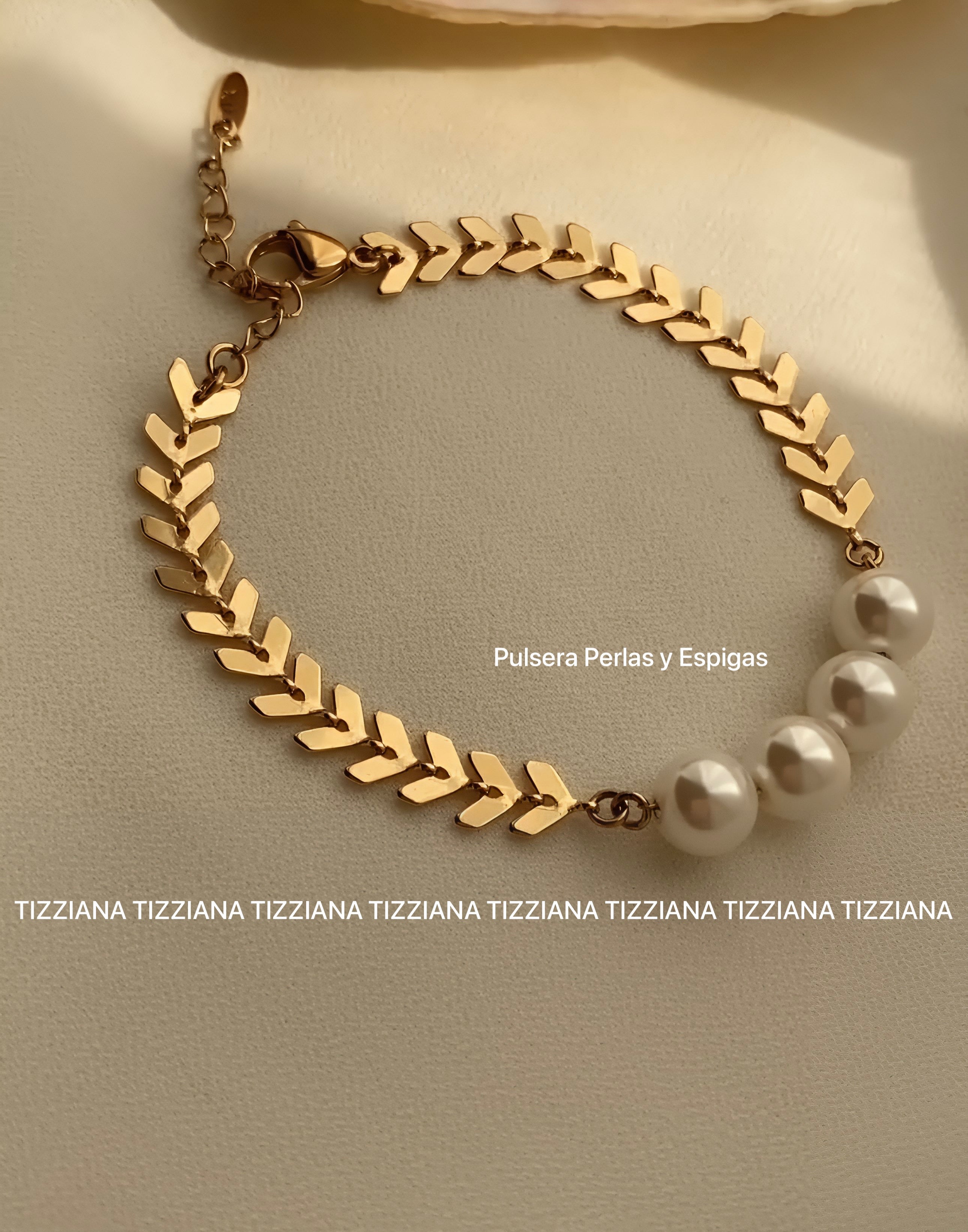 PULSERA PERLAS Y ESPIGAS