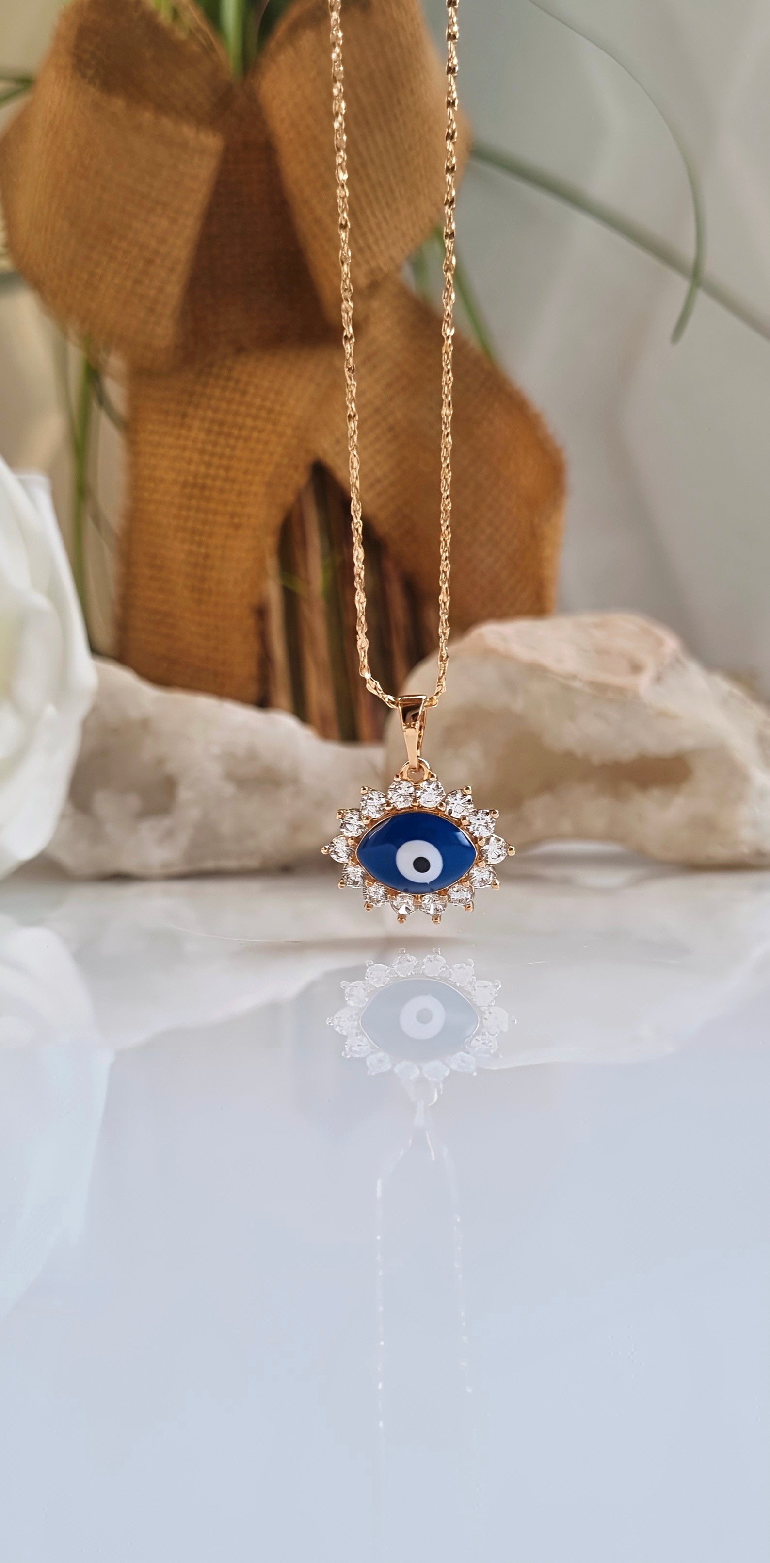 COLLAR OJO TURCO AZUL