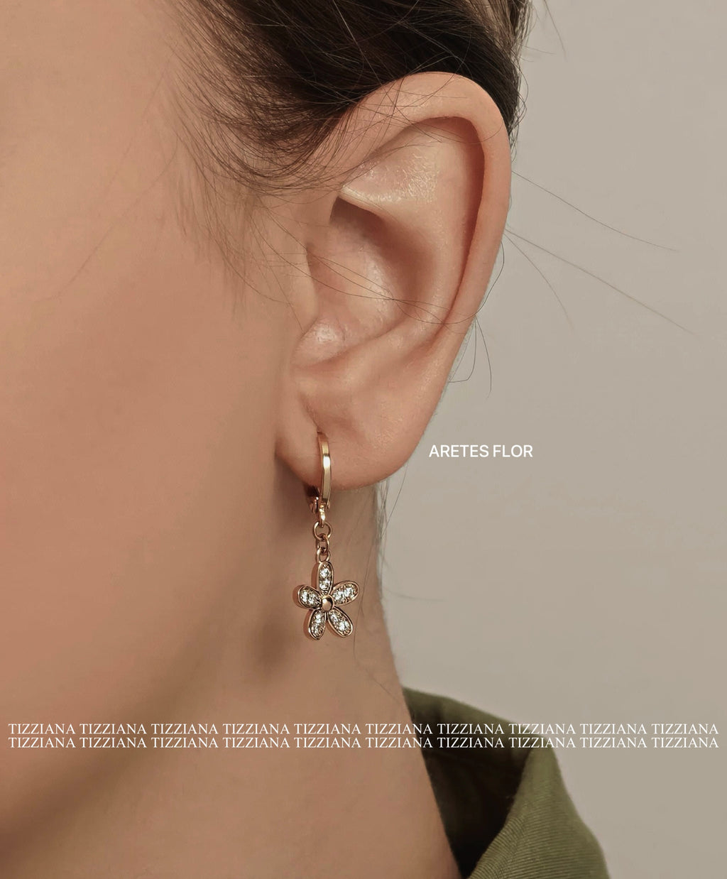 SET FLOR (collar + aretes)