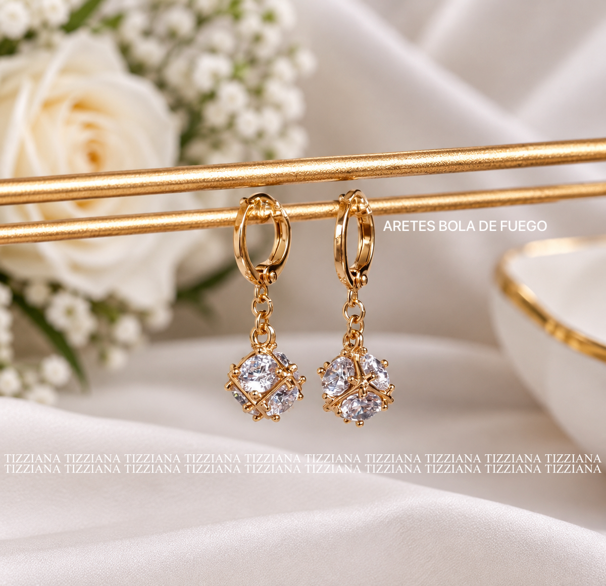 ARETES BOLA DE FUEGO
