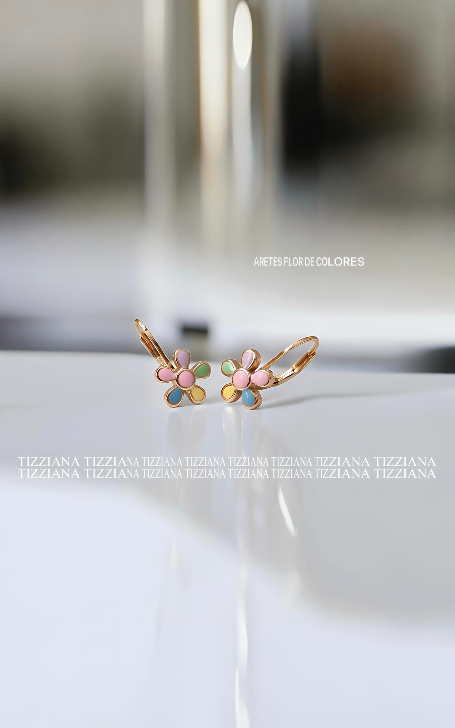 ARETES FLOR DE COLORES