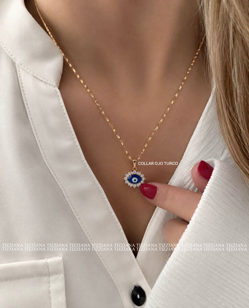 COLLAR OJO TURCO AZUL